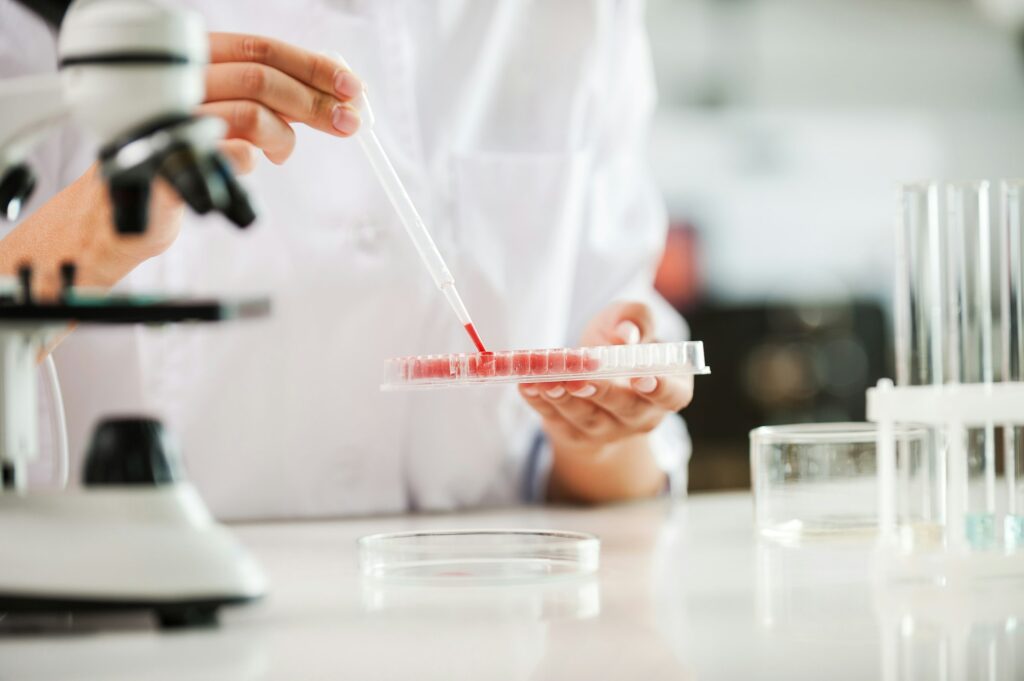 Testing your blood.